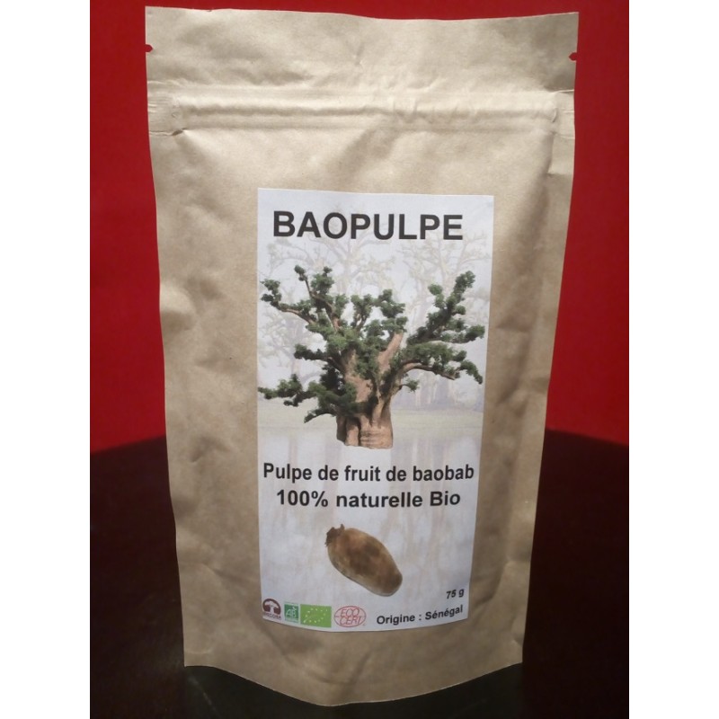75 gr de pulpe bio de fruit de baobab